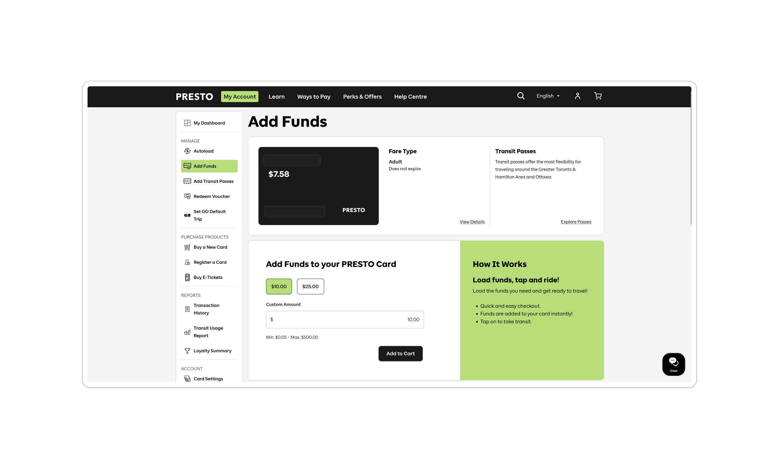 Presto flow — screen 3